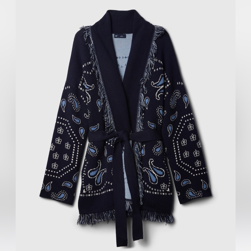 Gap Oversized Fringe Shawl Cardigan XS/S